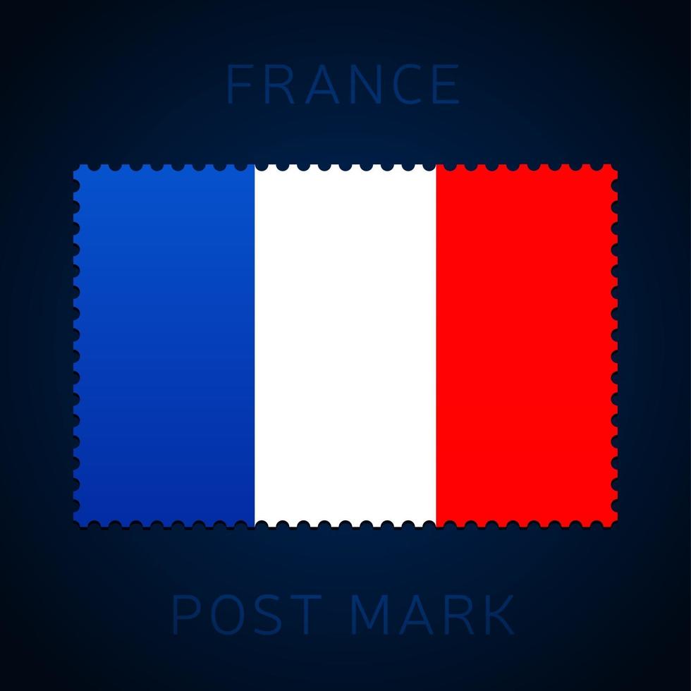 Francia marca postal vector