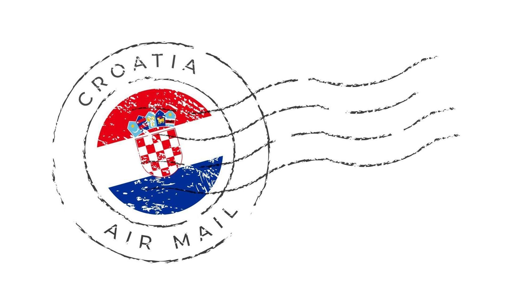 marca de correo de croacia vector