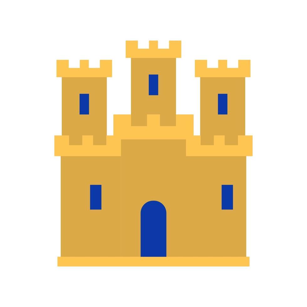 icono de castillo medieval de época. vector