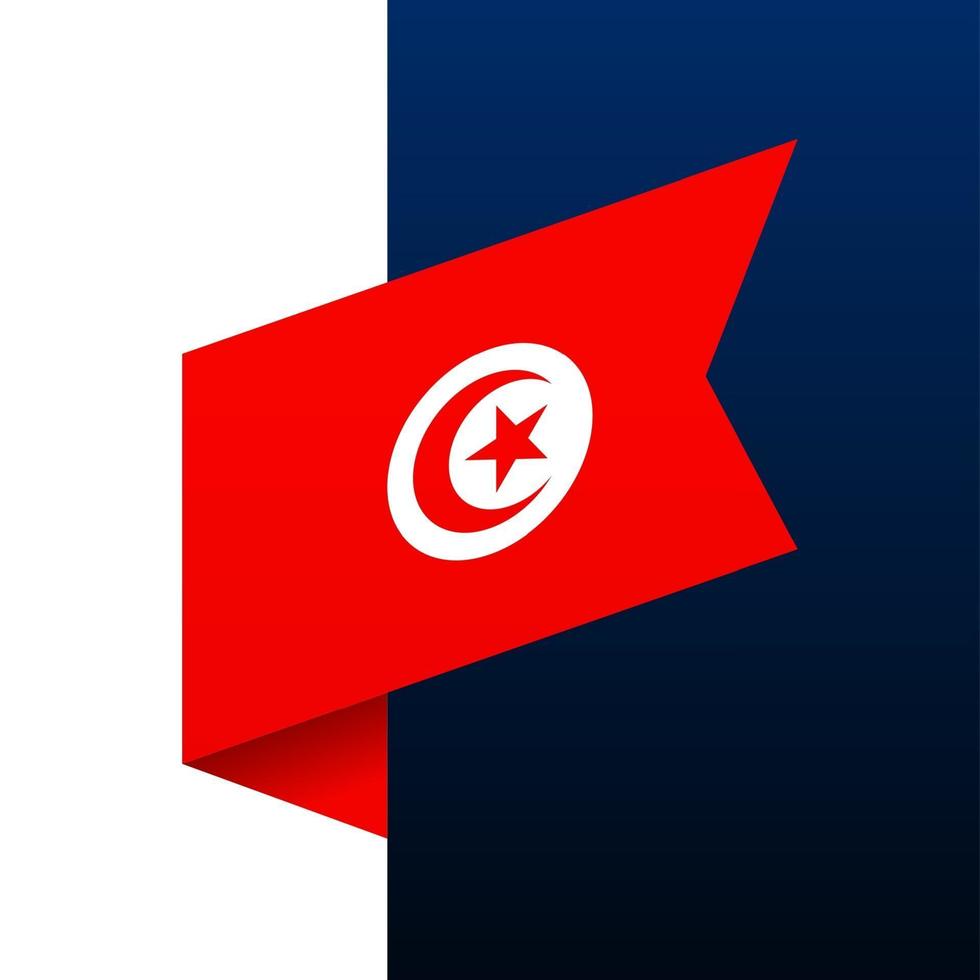 tunisia corner flag icon. vector