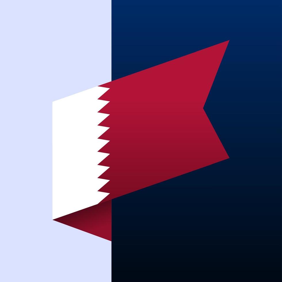 icono de la bandera de la esquina de qatar. vector