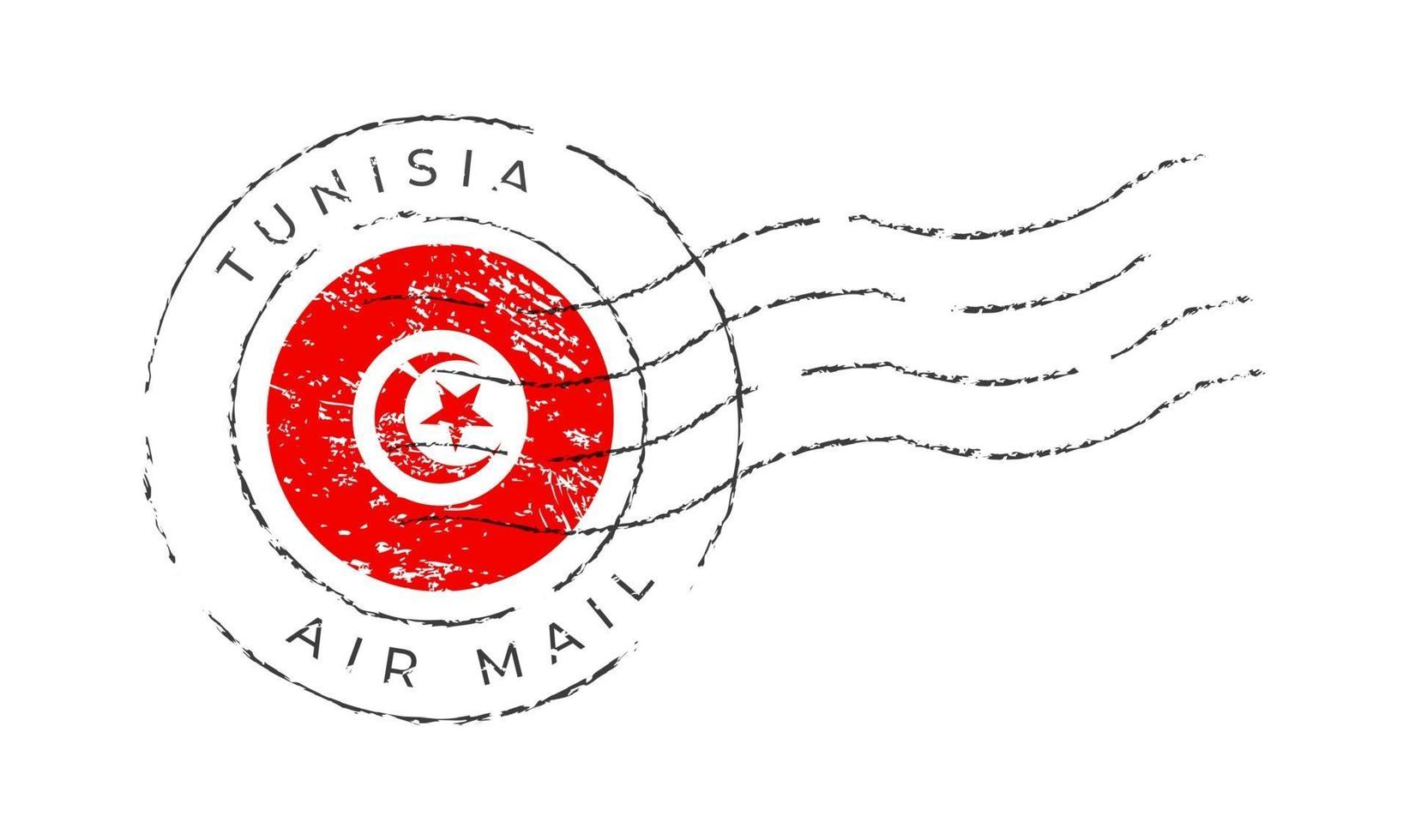 marca de franqueo de Túnez. vector