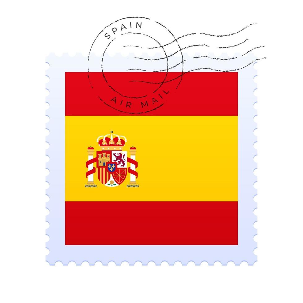 España marca postal. vector