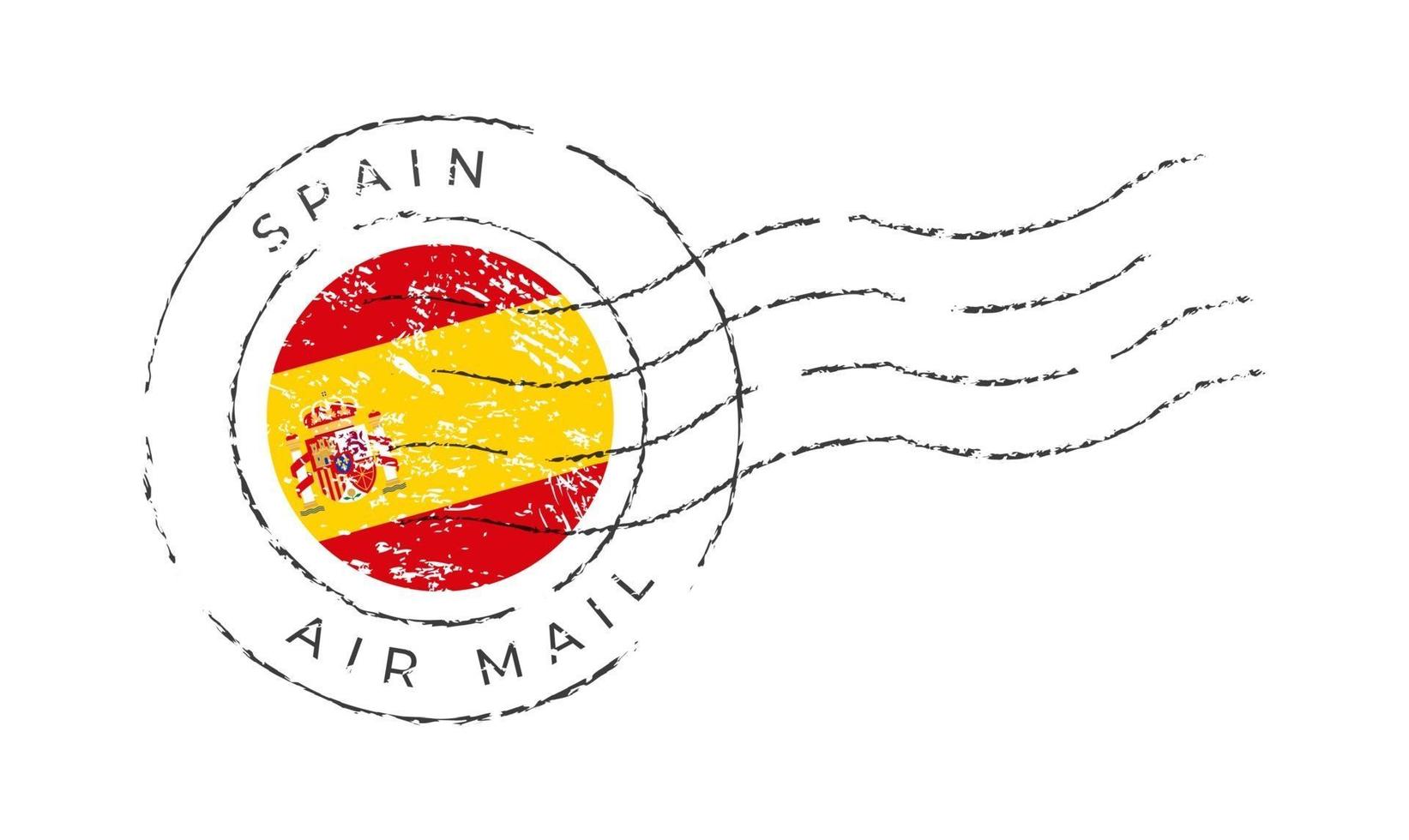 España marca postal. vector