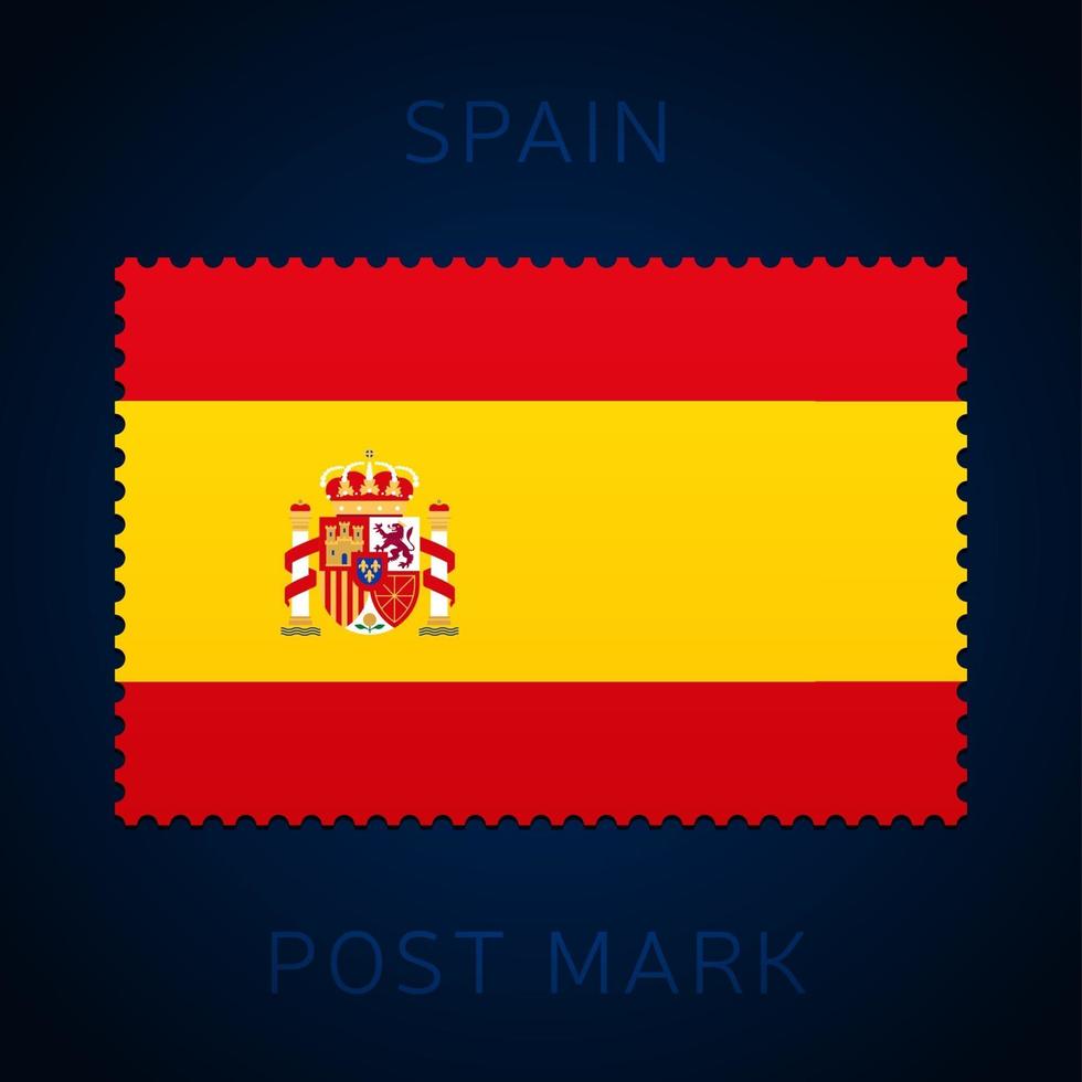 España marca postal. vector