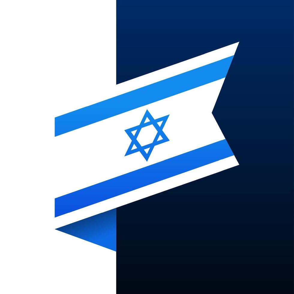 icono de la bandera de la esquina de Israel. vector