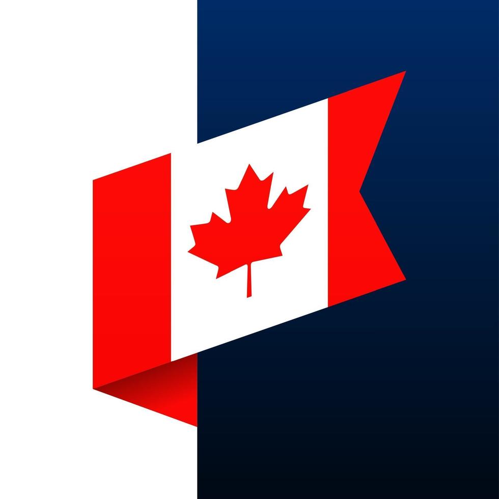 canada corner flag icon. vector