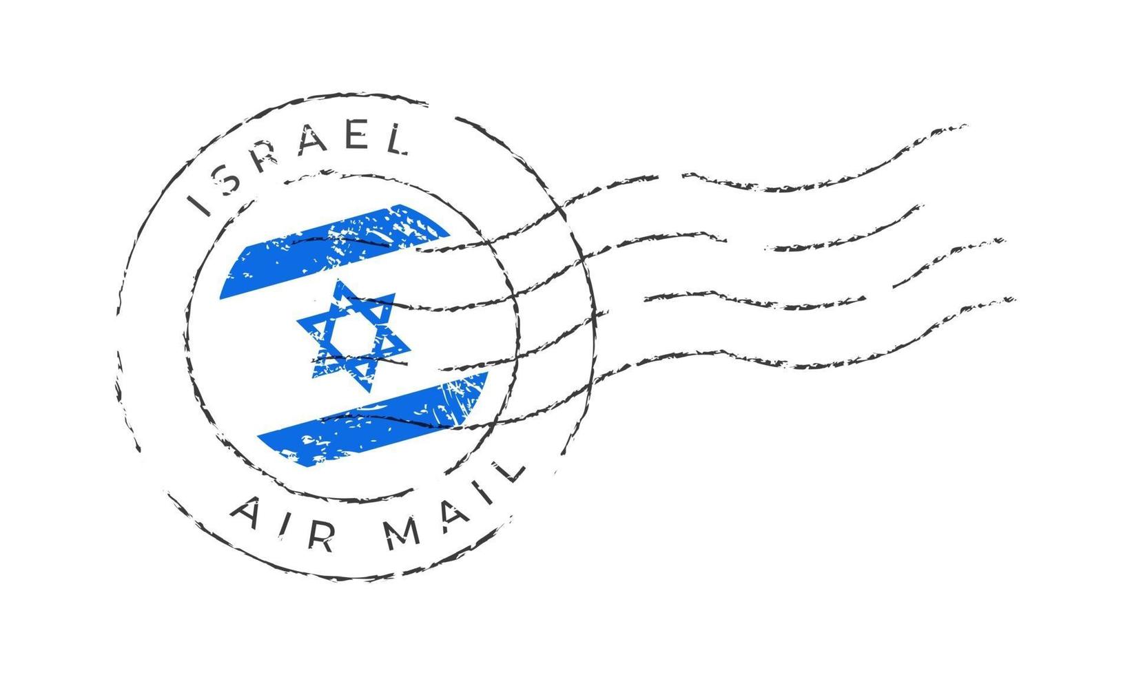 marca postal de israel. vector