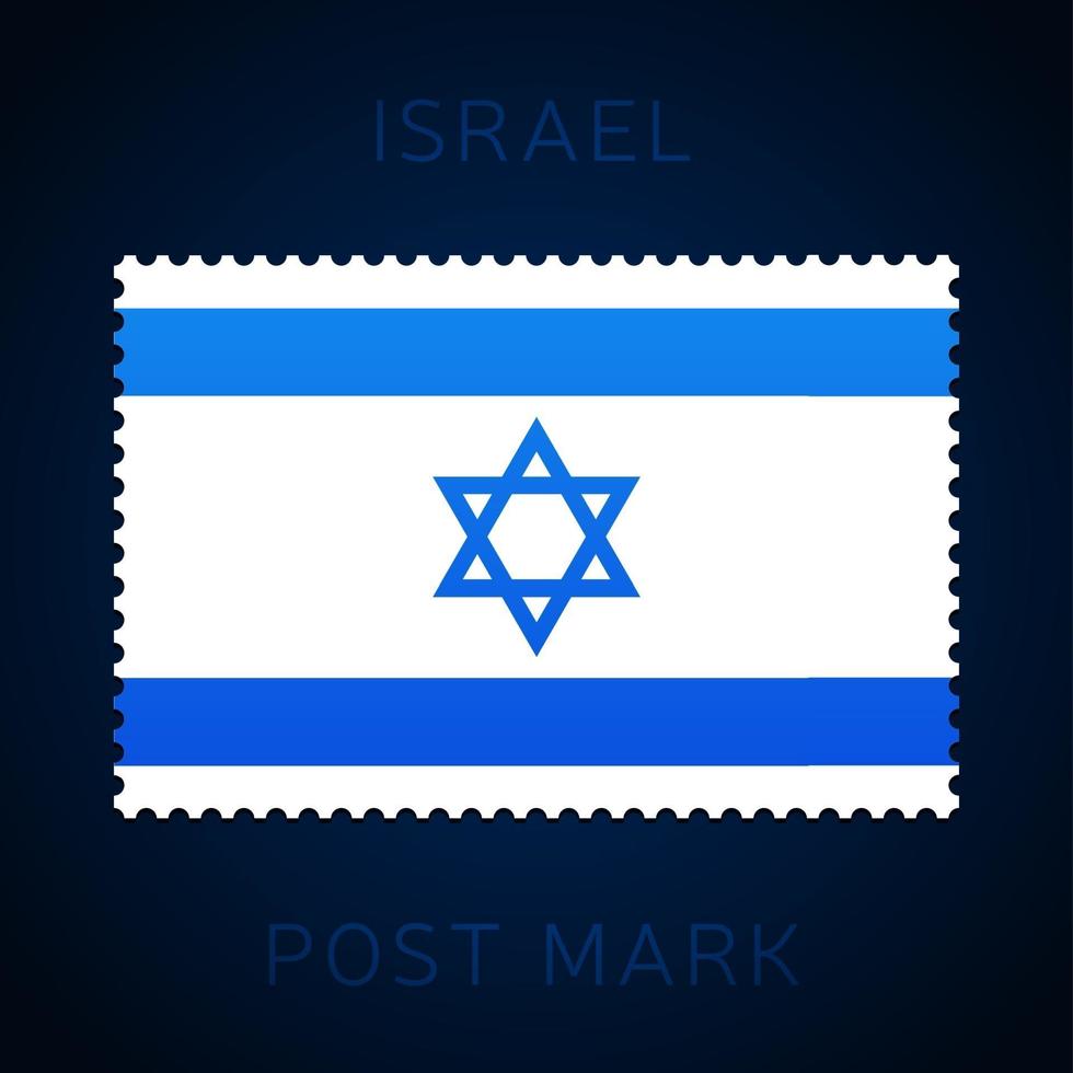 marca postal de israel vector