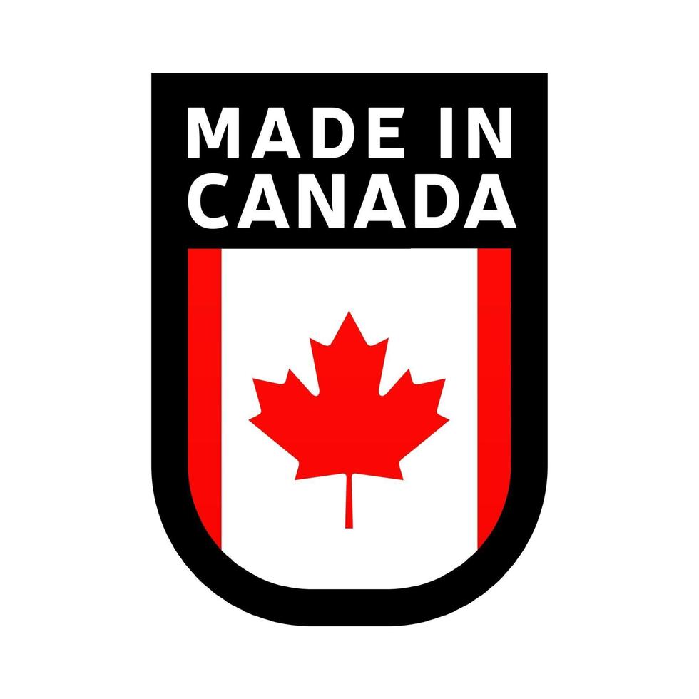 hecho en canadá icono vector