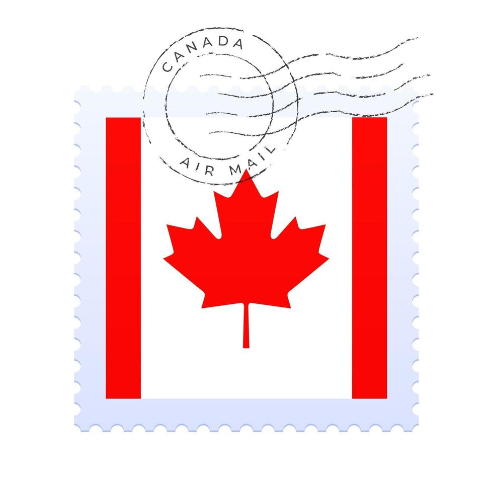 Canadá marca postal vector