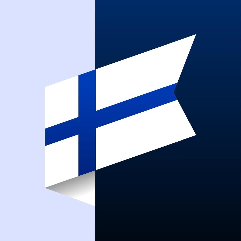 finland corner flag icon. vector