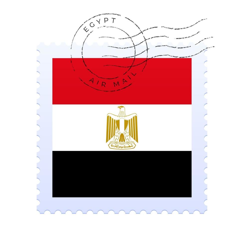 marca de correo de egipto vector
