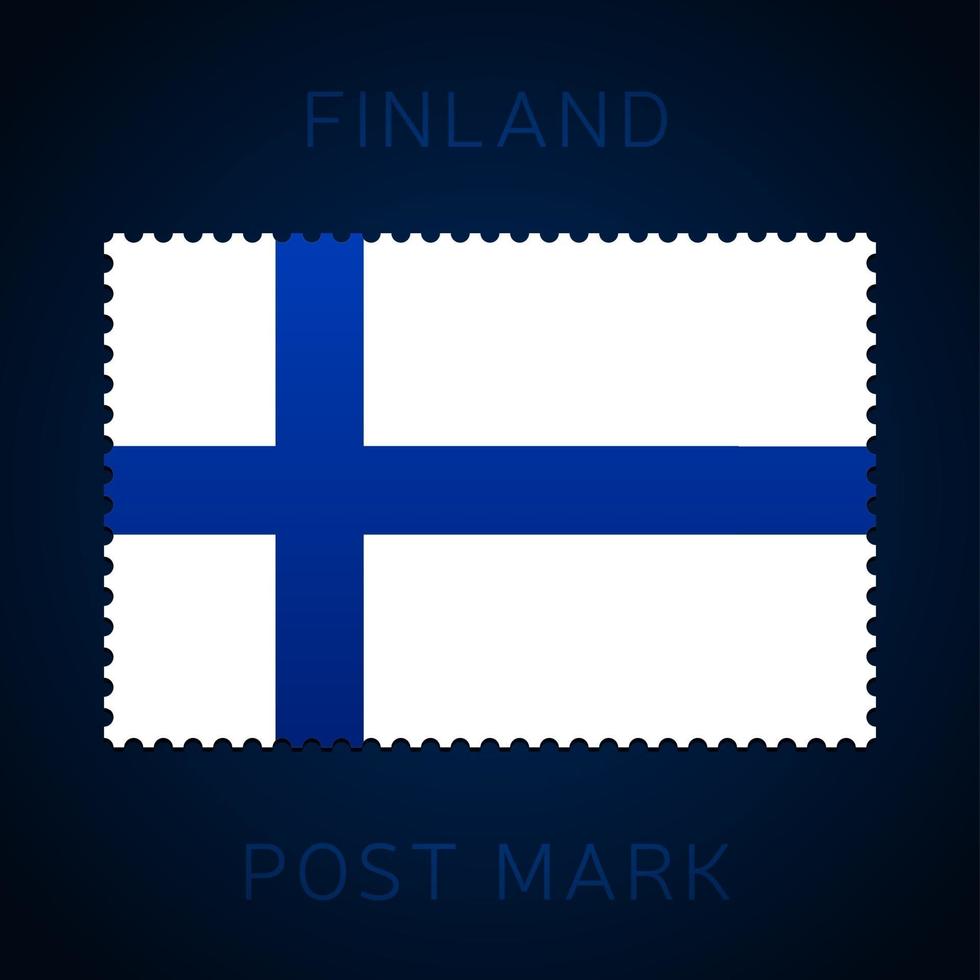 marca de correos de finlandia vector