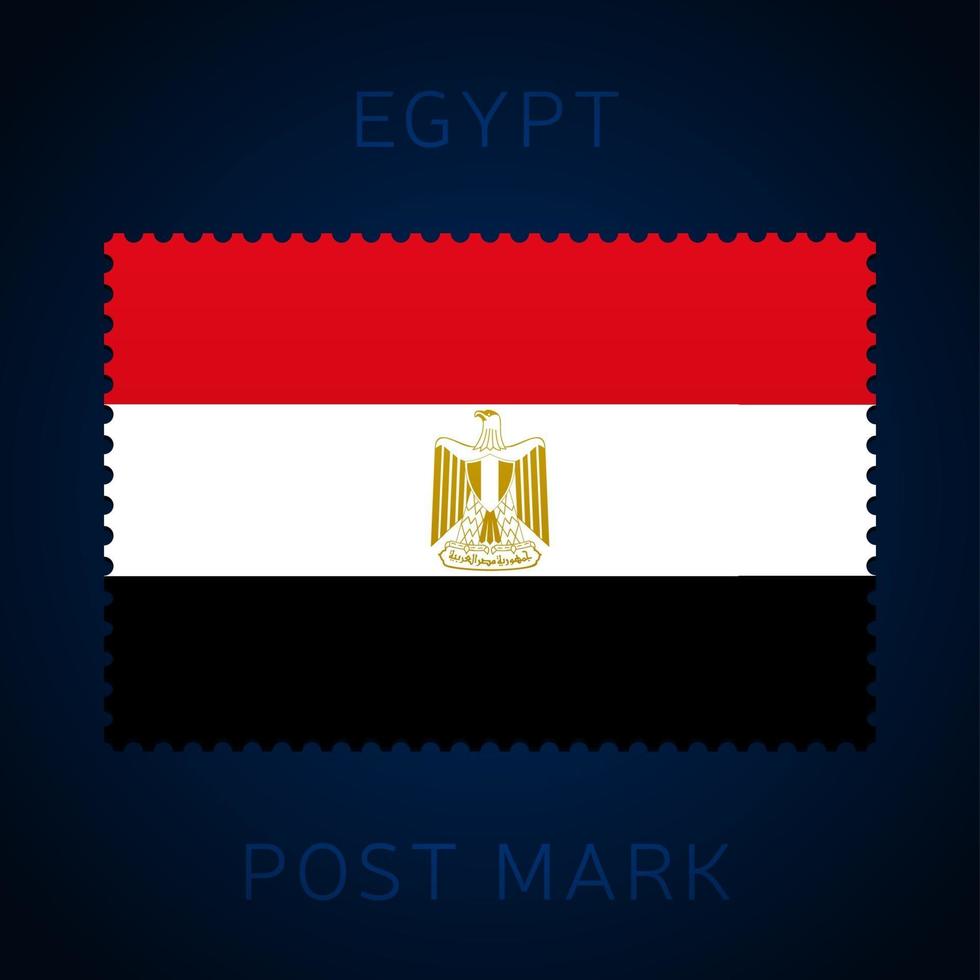 marca de correo de egipto vector