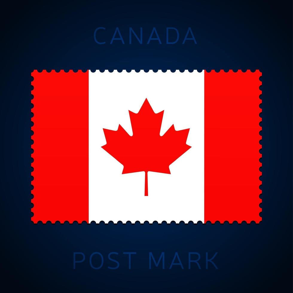 Canadá marca postal vector