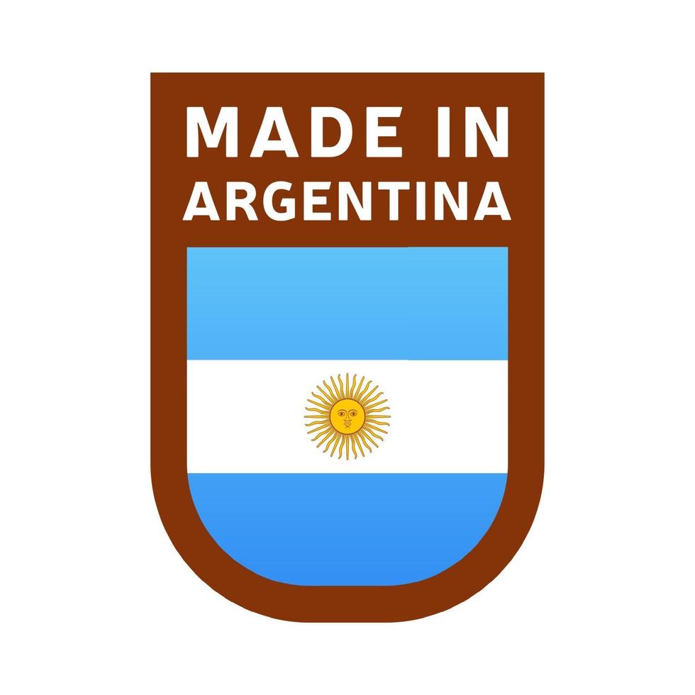 hecho en argentina icono vector