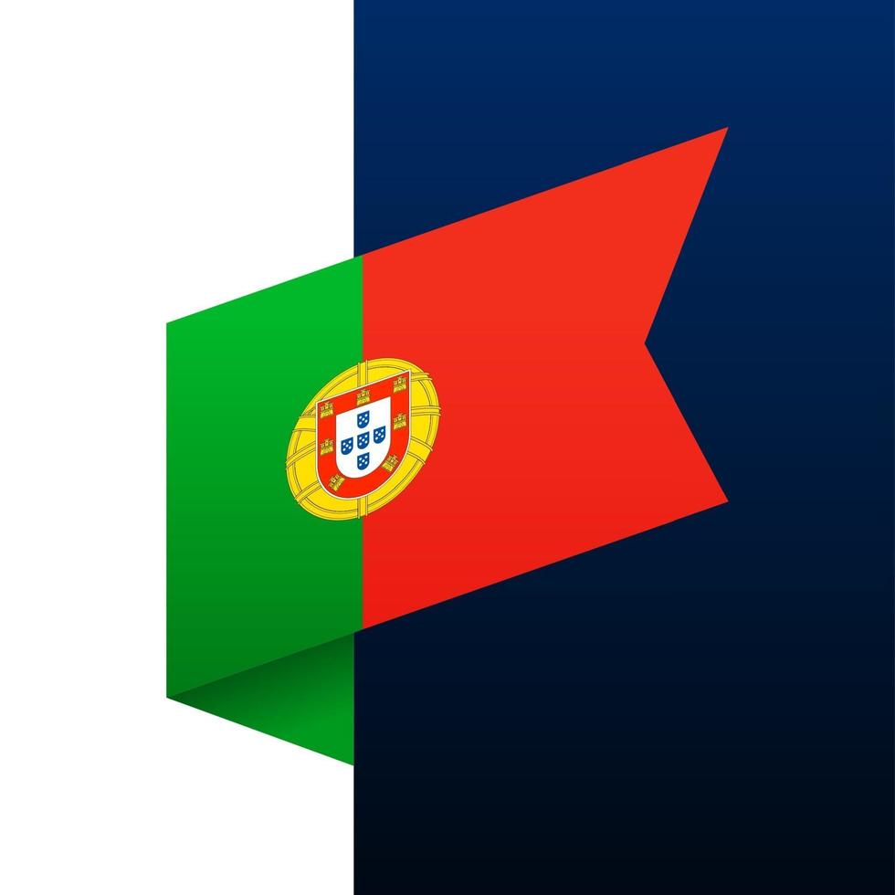 portugal corner flag icon vector