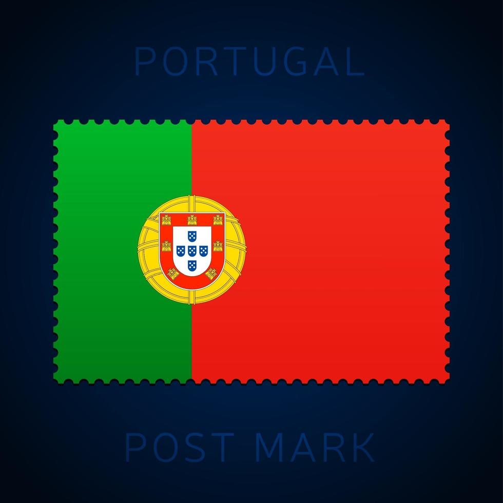 portugal postage mark vector