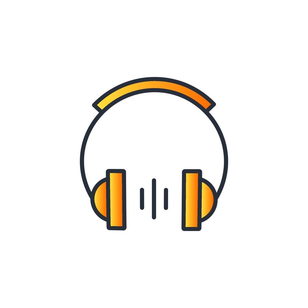 icono de auriculares simple vector