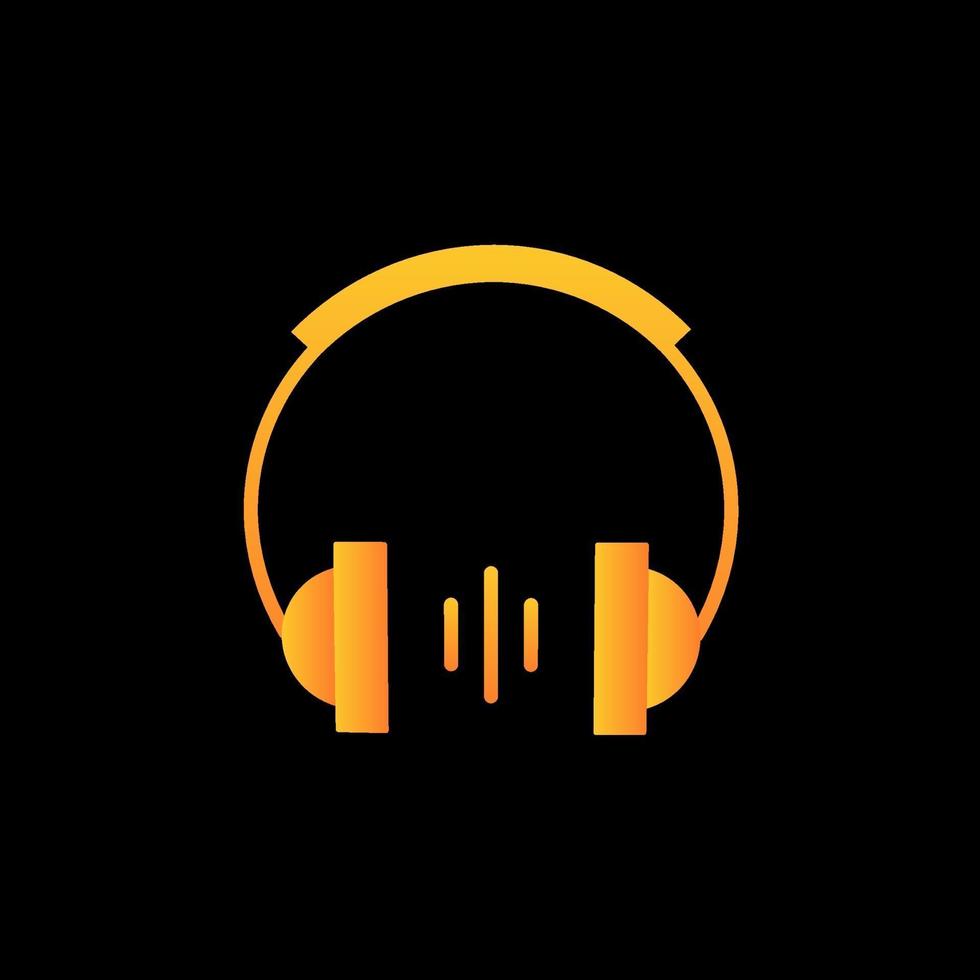 headphone simple icon vector