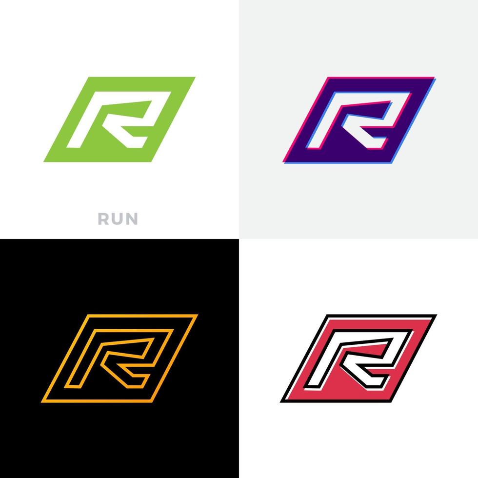 logotipo de la letra r simple vector