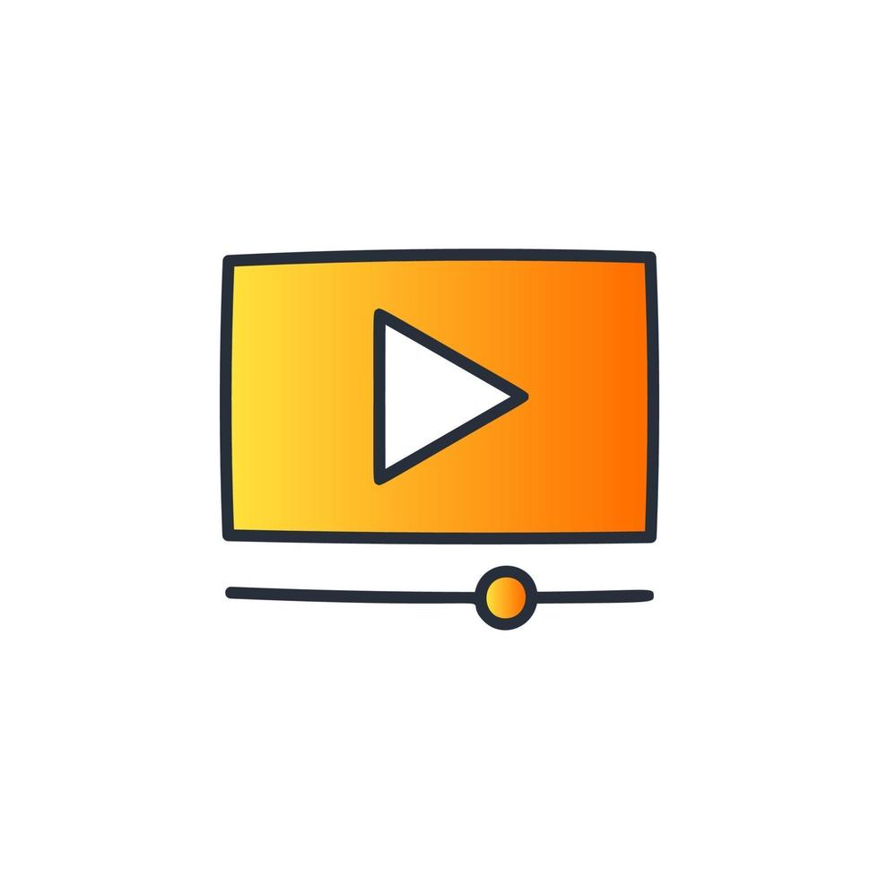 icono de reproductor de video vector