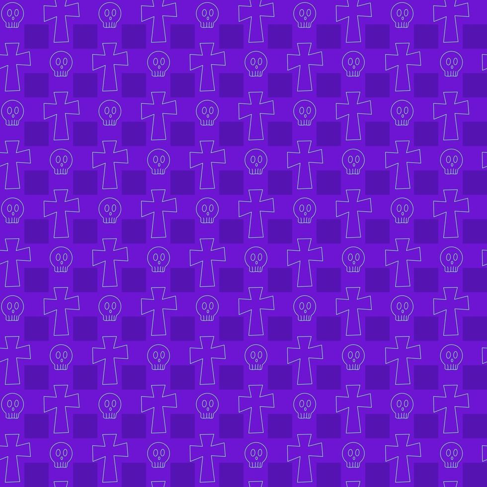 Halloween vector seamless pattern with scary elements