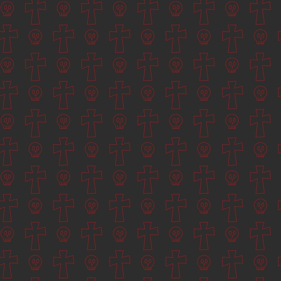 Halloween vector seamless pattern with scary elements