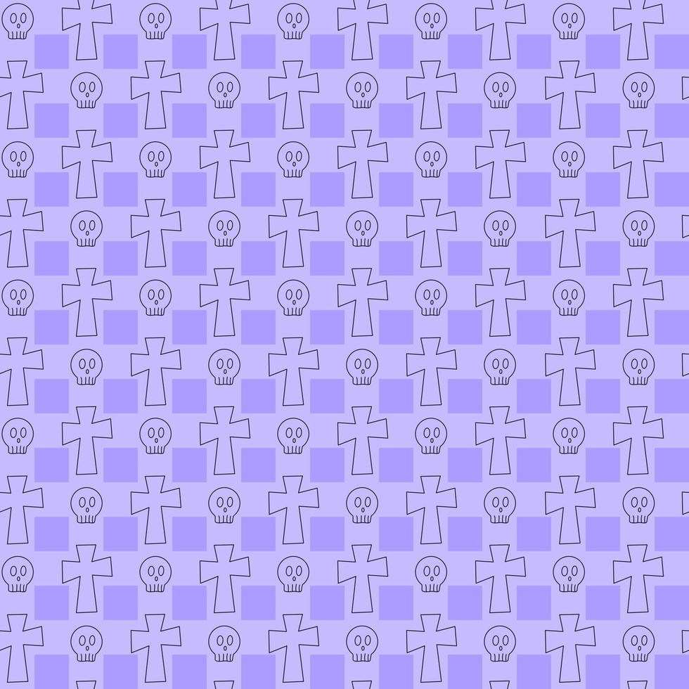 Halloween vector seamless pattern with scary elements