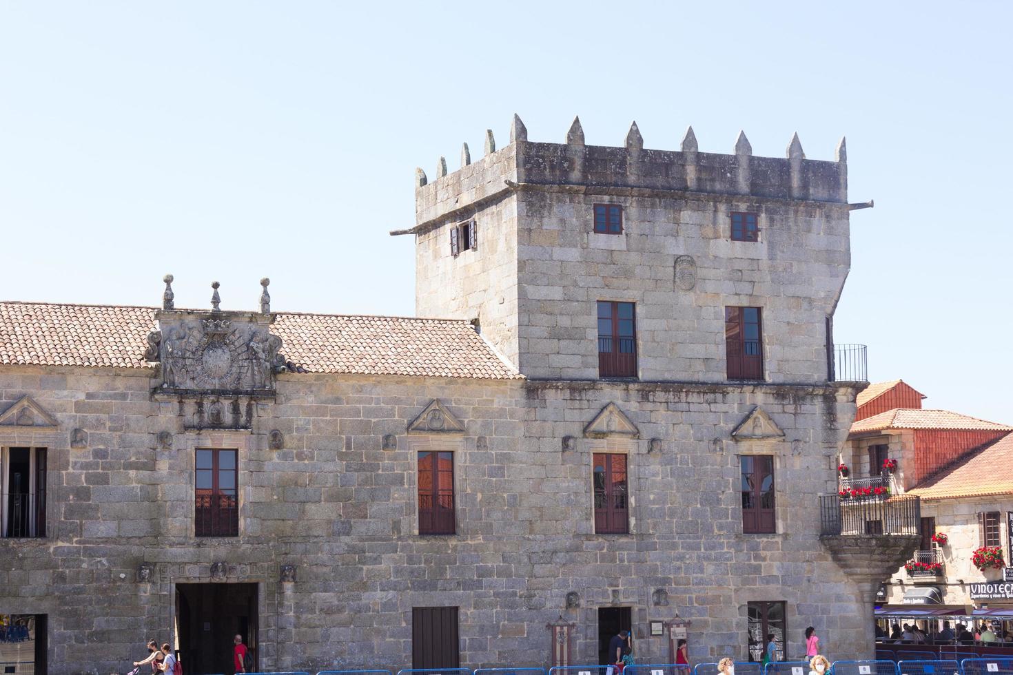 Buildings in Cambados, a typical Galician village, Spain photo