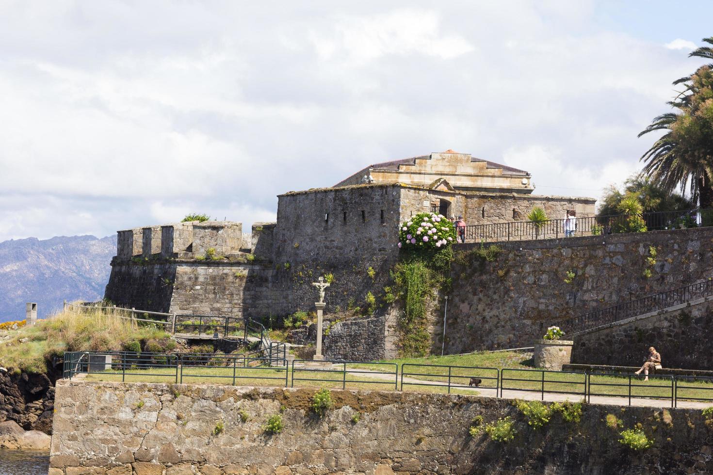 General view of the castle in the town of Finisterre, Galicia, Spain photo