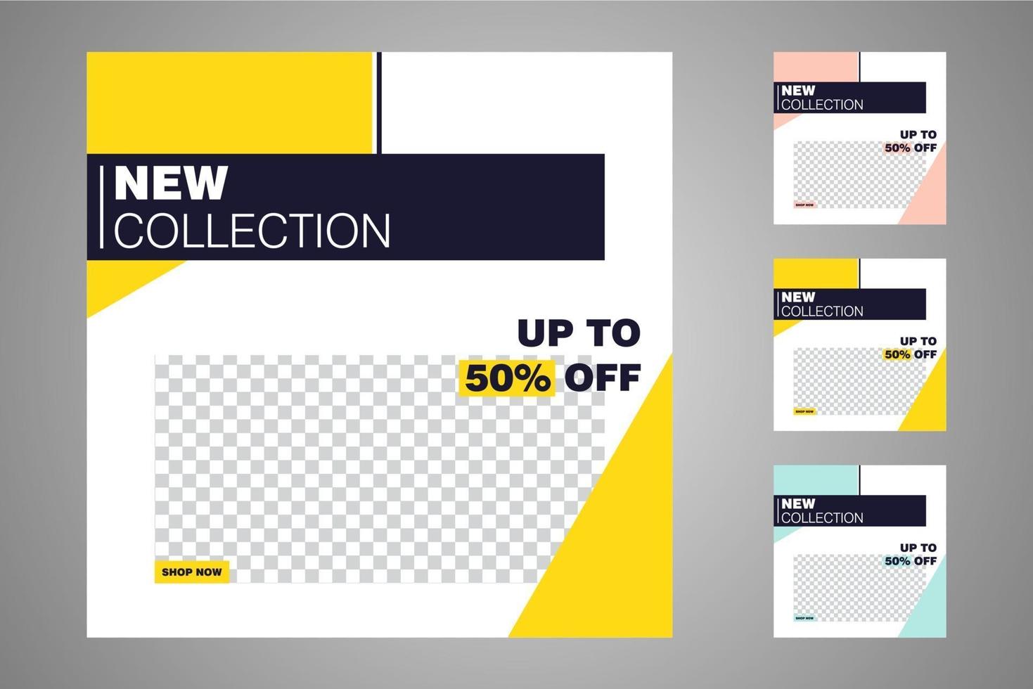 Suitable for social media posts templates and web or internet ads. vector