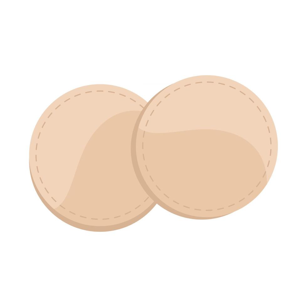 Cotton pads or makeup sponges. Hygiene of the skin, face and hands vector