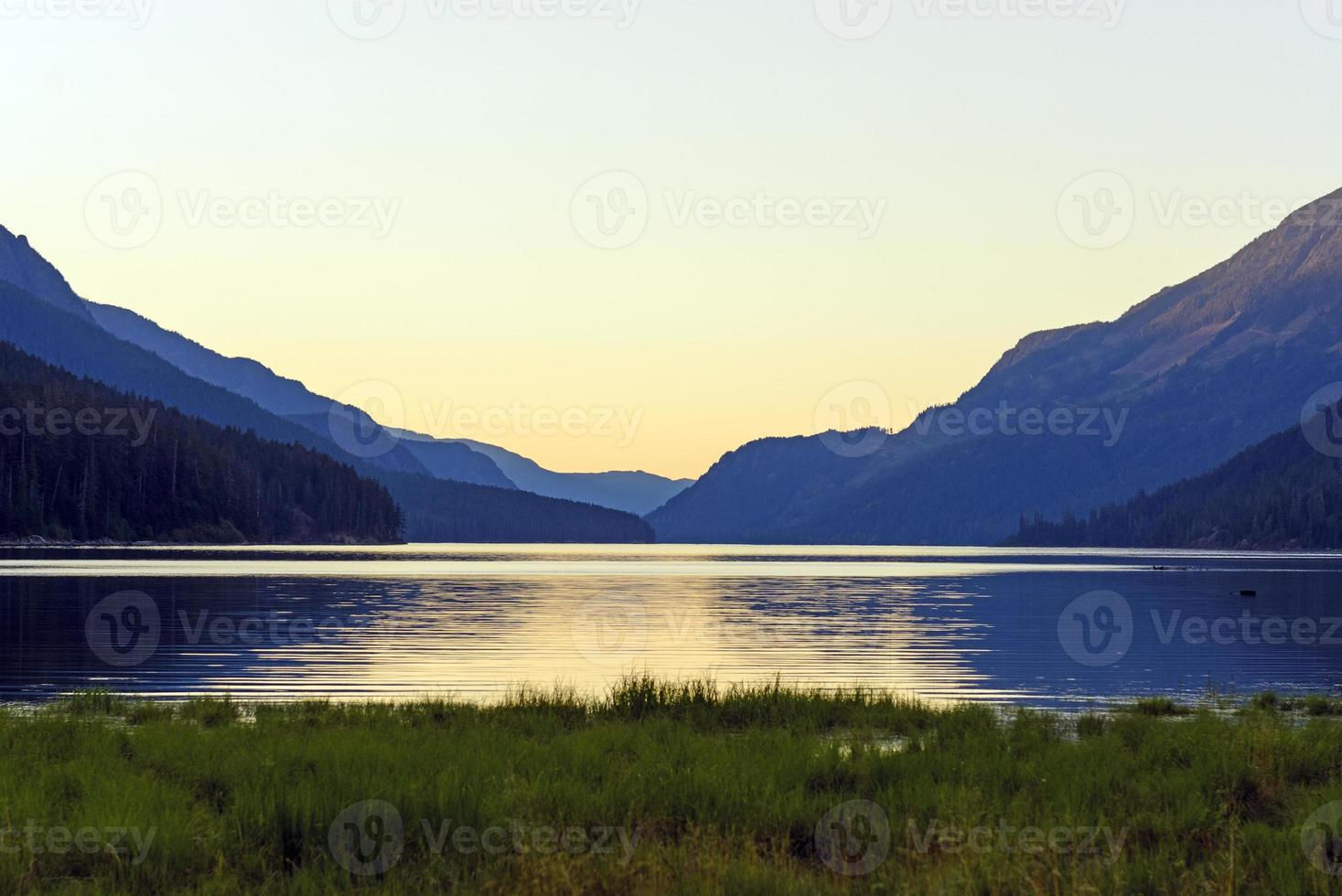 Twilight on a Mountain Lake photo