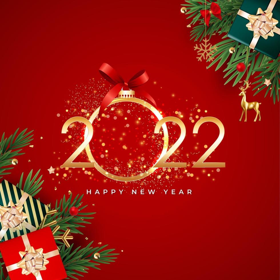 Merry Christmas and New Year Background. vector