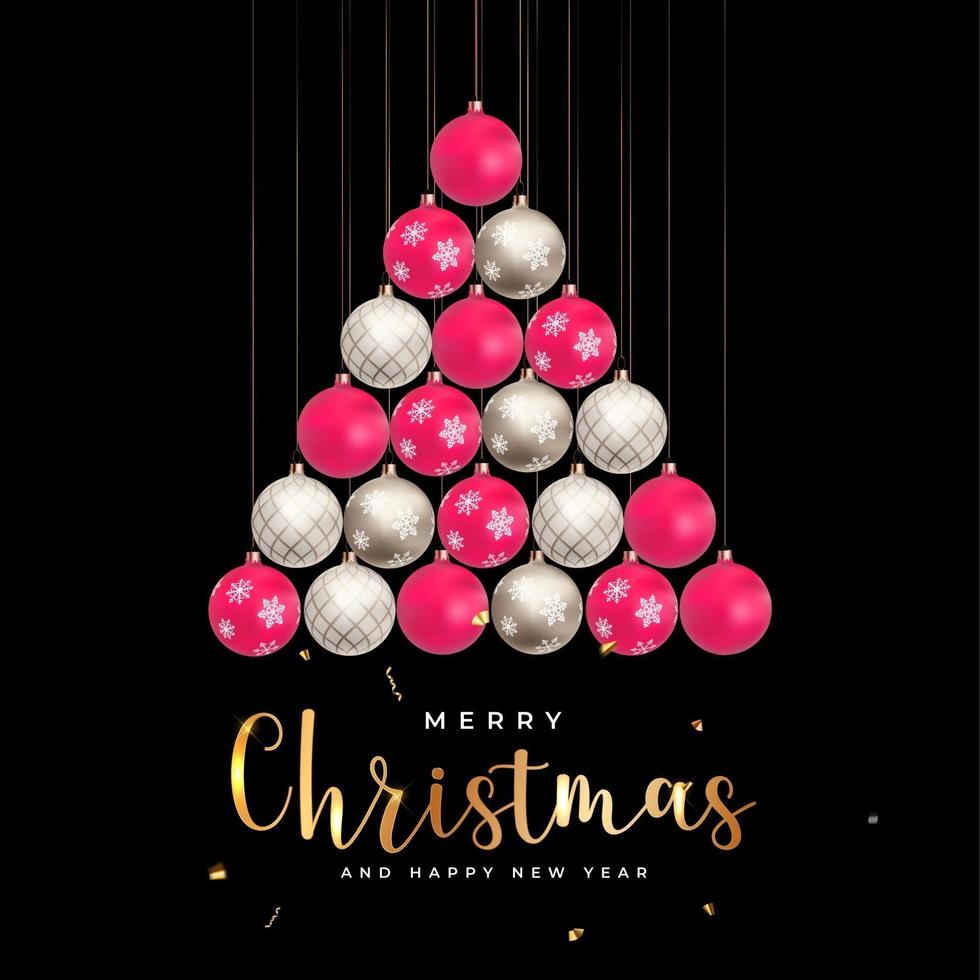 Merry Christmas and New Year Background. vector