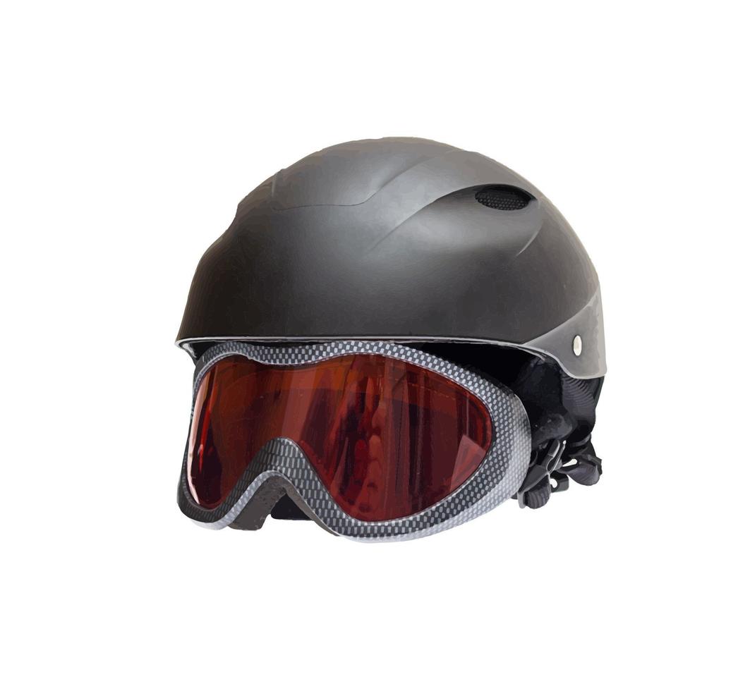 Ski helmet with goggles. Vecctor illustration vector