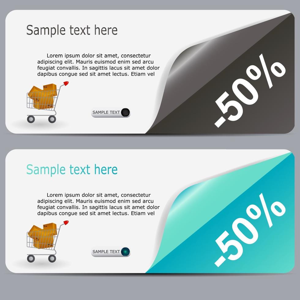 Sale banner with place for your text. vector illustration