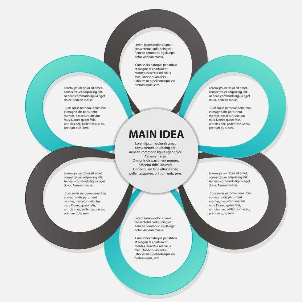 Concept of colorful circular banners in flower form for differen vector