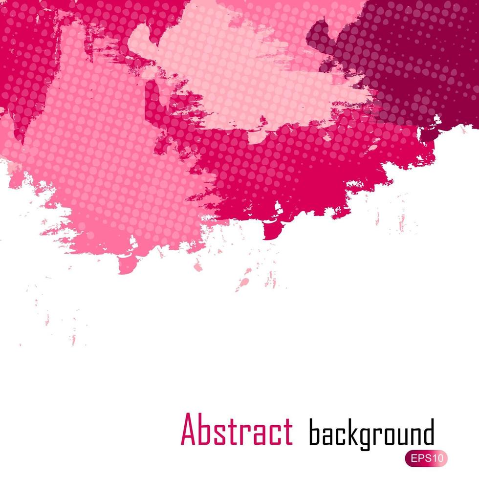 purple abstract paint splashes illustration. Vector background w