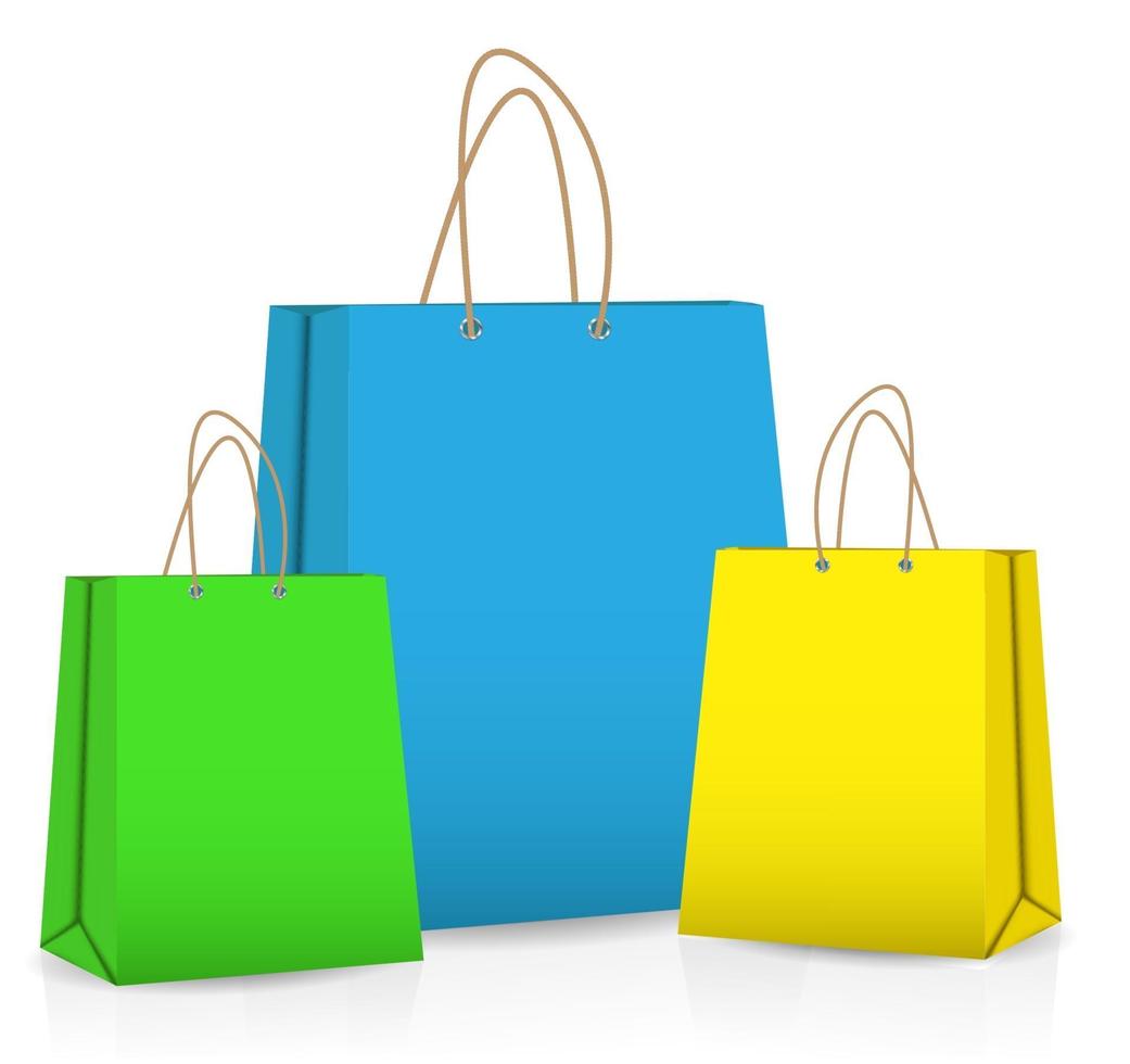 Empty Shopping Bag for advertising and branding vector