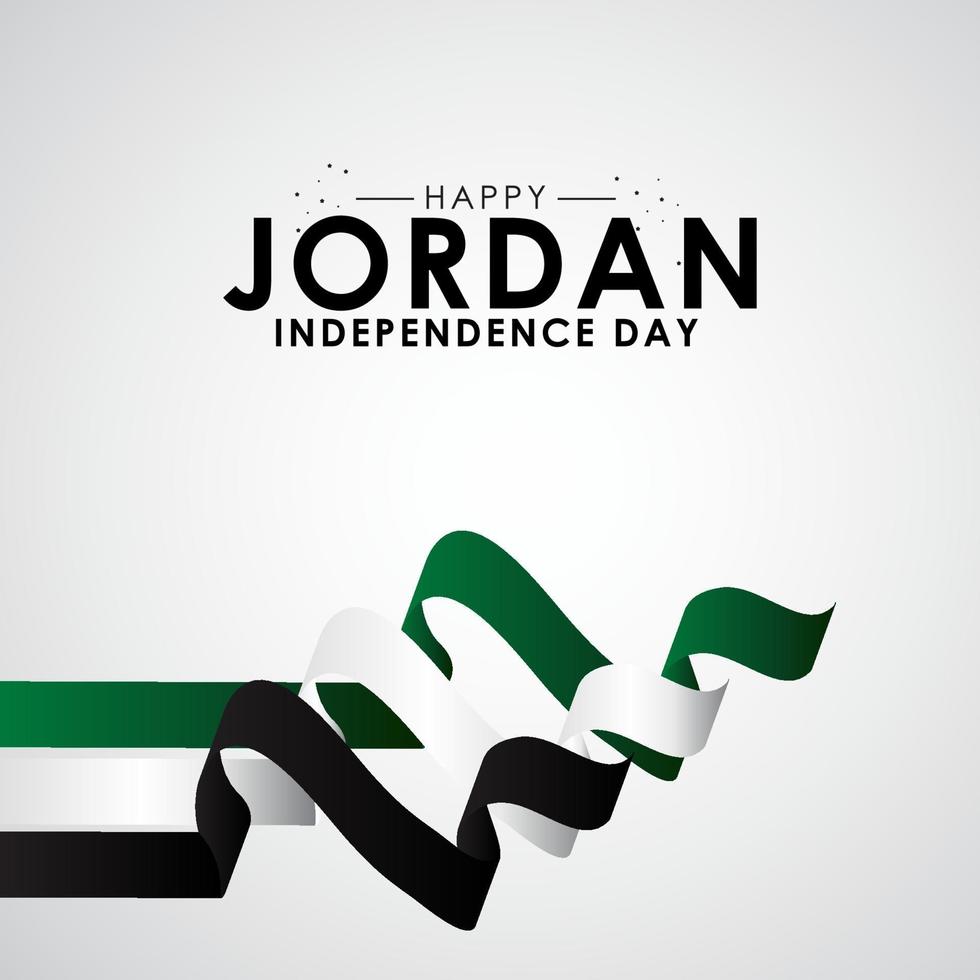 Happy Jordan Independence Day Design Background vector