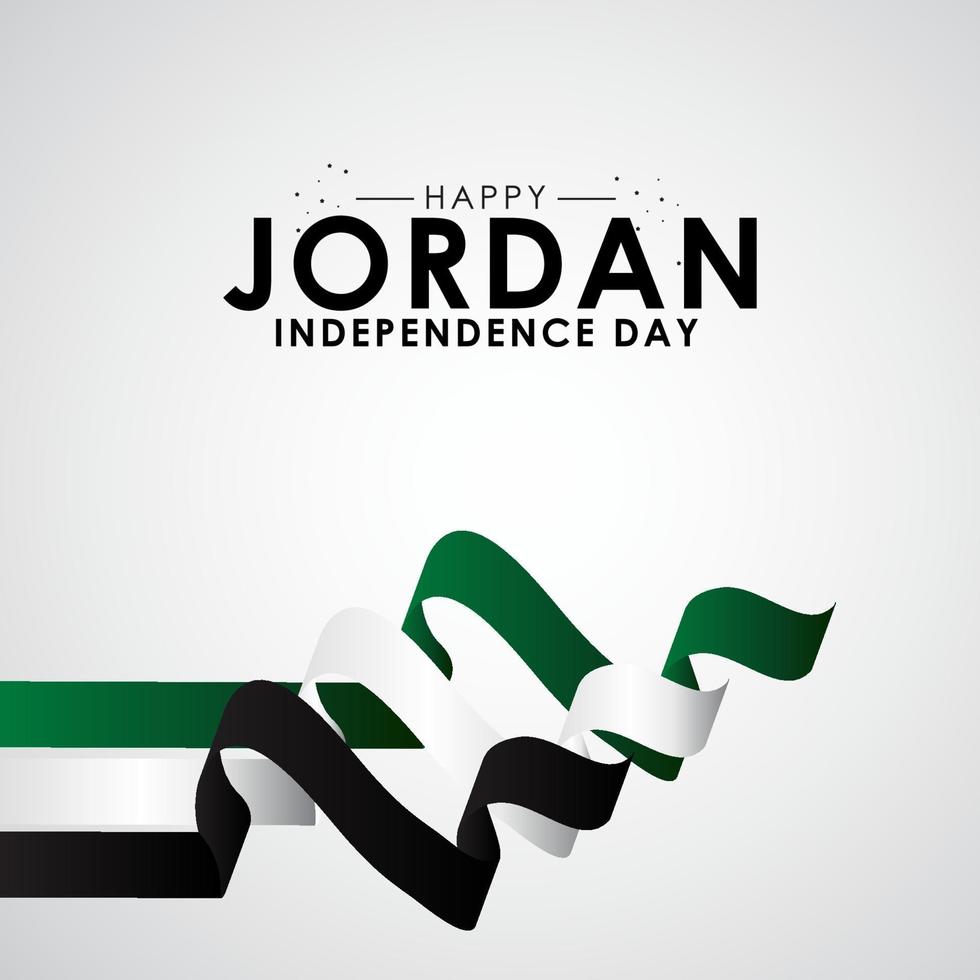 feliz día de la independencia de jordania diseño de fondo vector