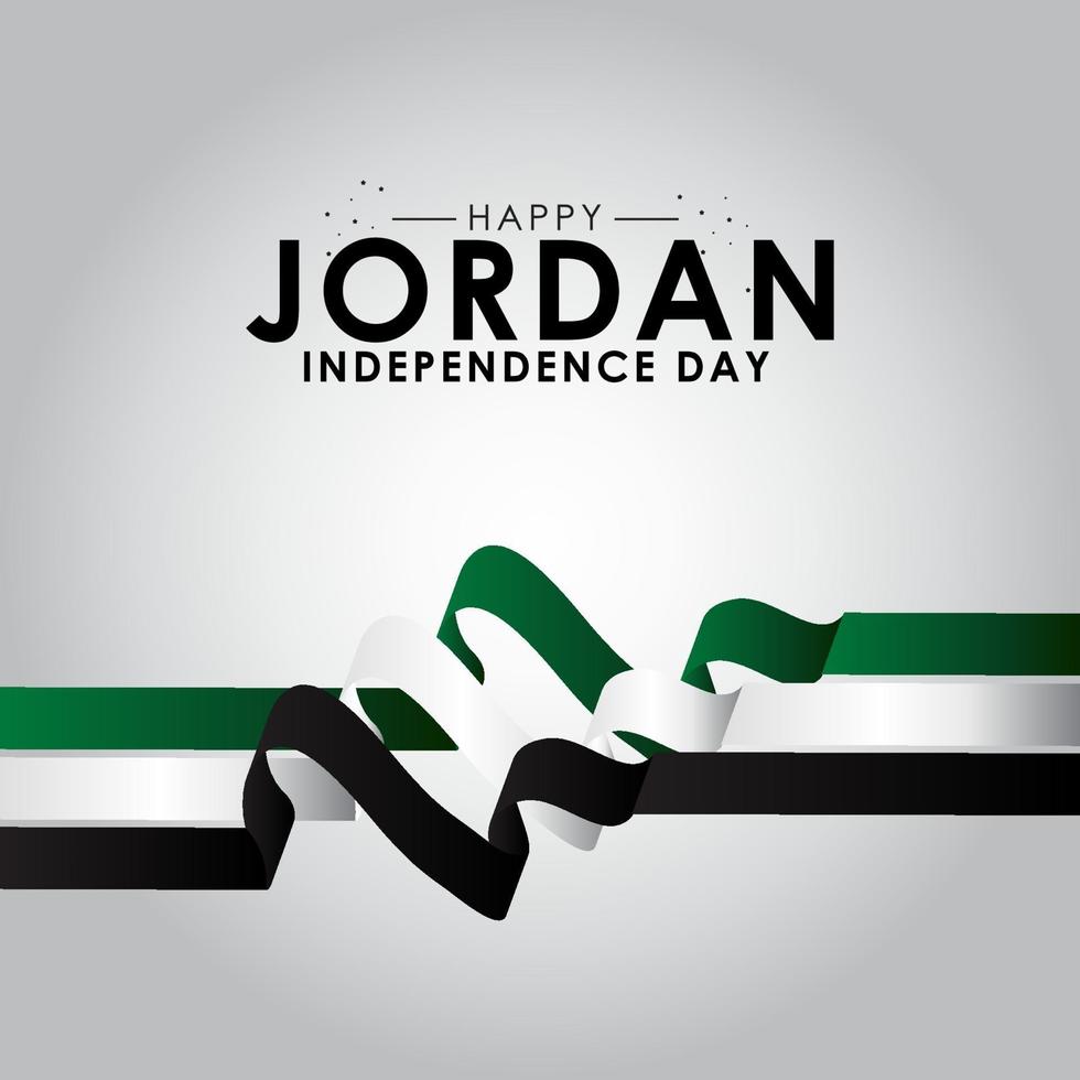 Happy Jordan Independence Day Design Background vector