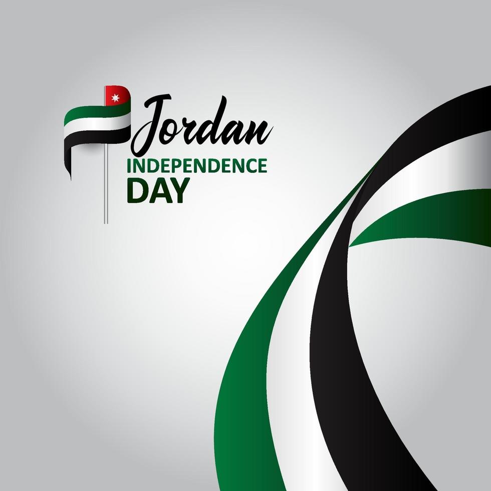 Jordan Independence Day Design Background vector