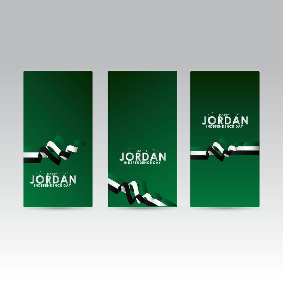 Happy Jordan Independence Day Design Background vector