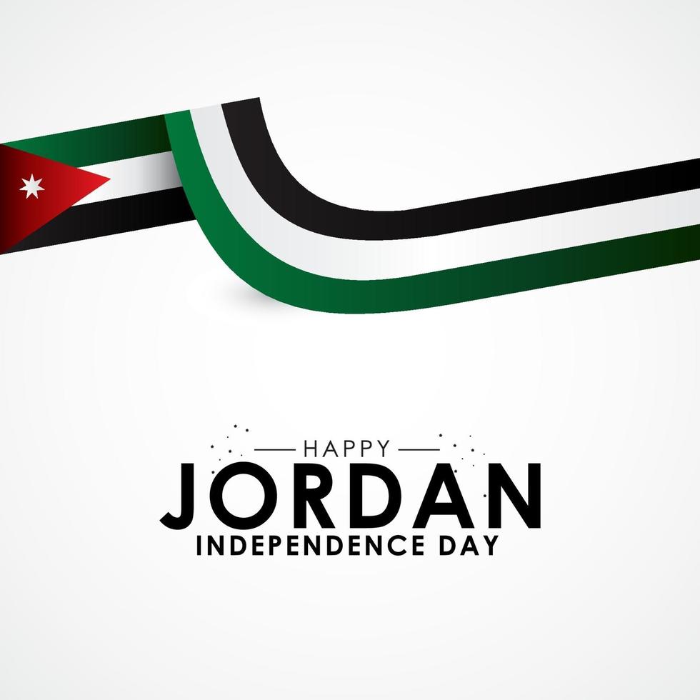 Happy Jordan Independence Day Design Background vector