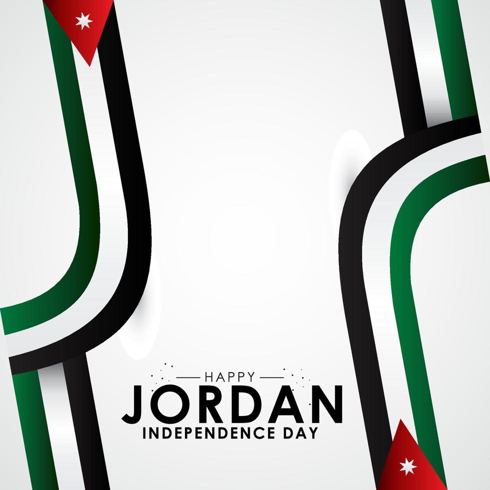 Happy Jordan Independence Day Design Background vector