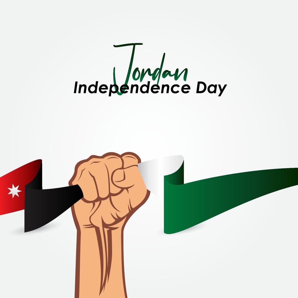 Happy Jordan Independence Day Design Background vector